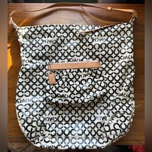 Coach Black and White Patterned Women's Bag and wallet
